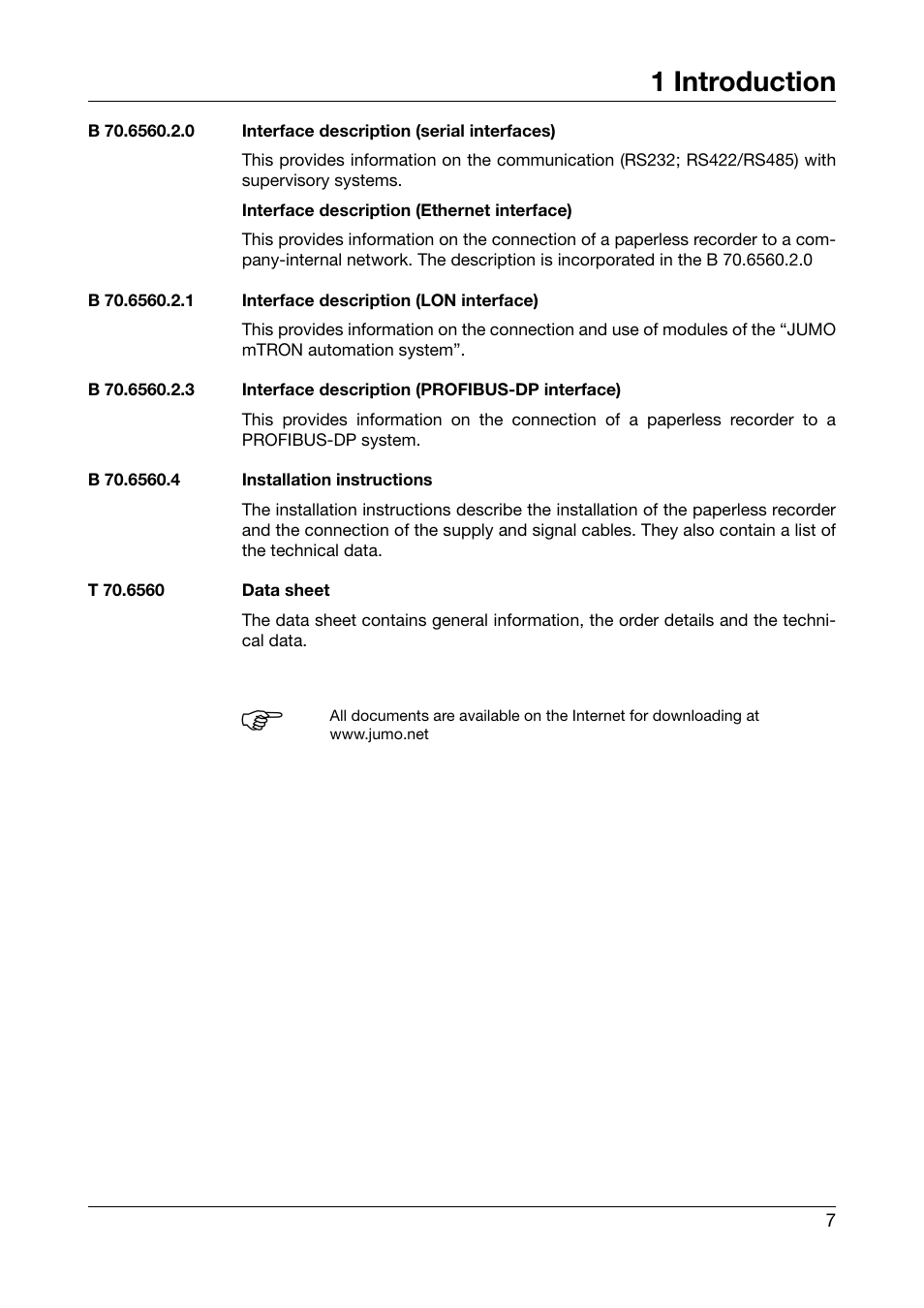 1 introduction | JUMO 706560 LOGOSCREEN es Installation Instructions User Manual | Page 7 / 32
