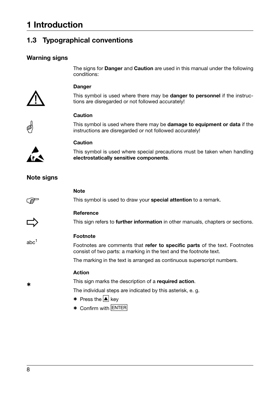 3 typographical conventions, Typographical conventions, 1 introduction | JUMO 706560 LOGOSCREEN es Installation Instructions User Manual | Page 8 / 32