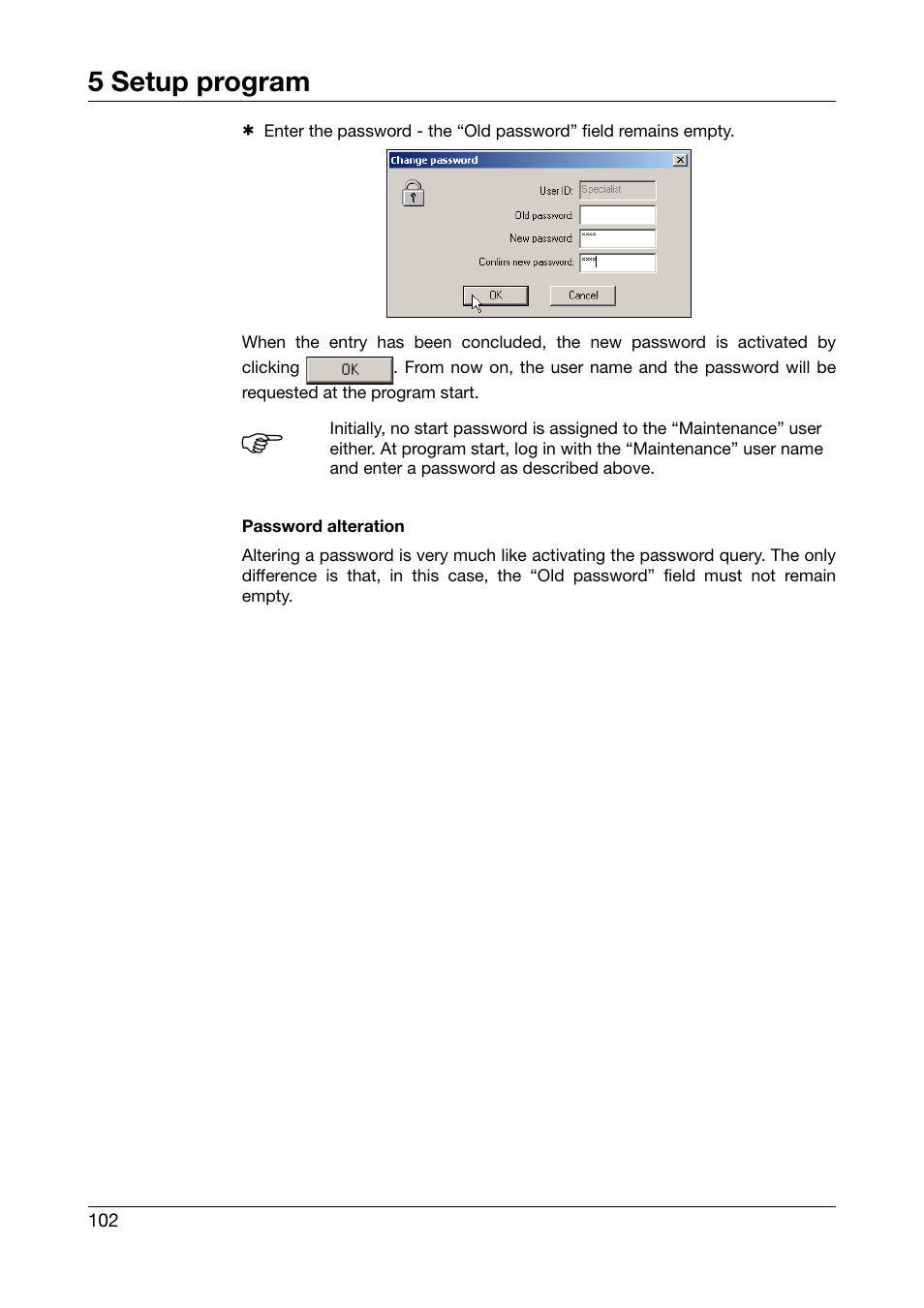 5 setup program | JUMO 706510 LOGOSCREEN 500 cf Operating Manual User Manual | Page 102 / 140