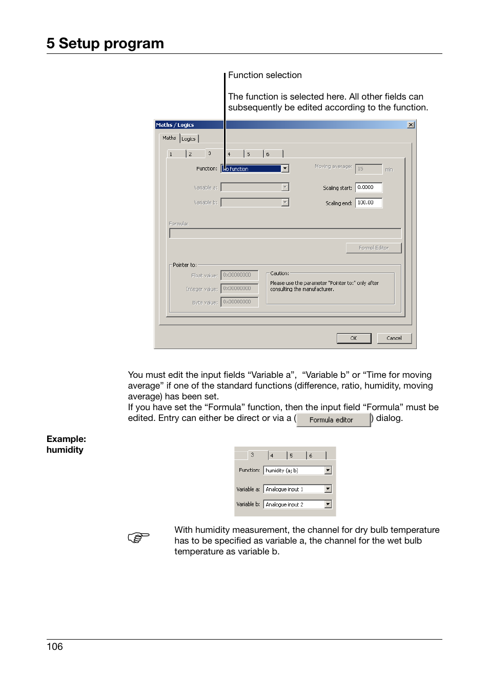 5 setup program | JUMO 706510 LOGOSCREEN 500 cf Operating Manual User Manual | Page 106 / 140