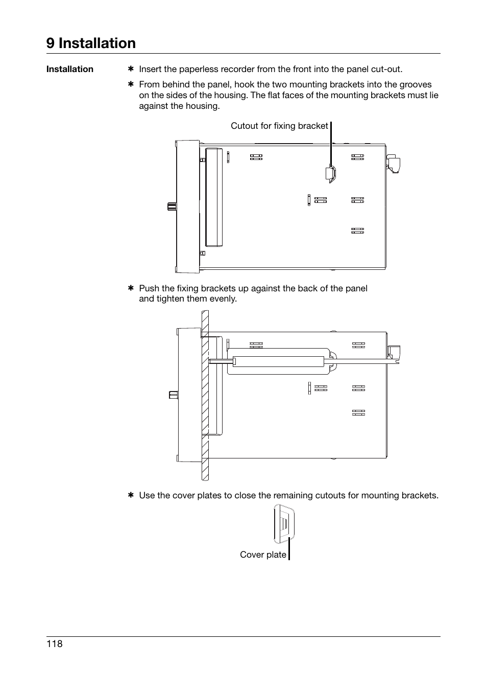 9 installation | JUMO 706510 LOGOSCREEN 500 cf Operating Manual User Manual | Page 118 / 140