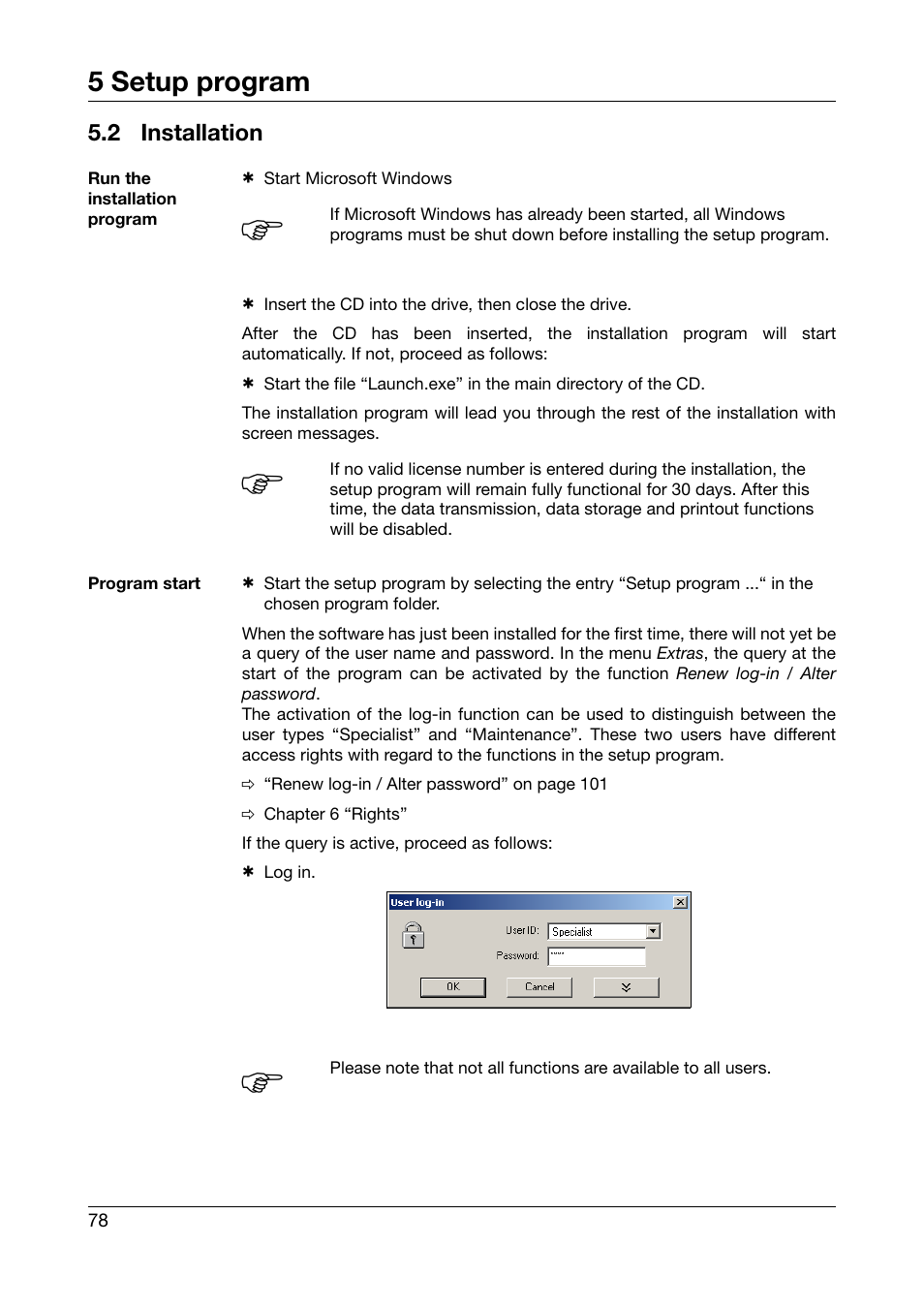 2 installation, Installation, 5 setup program | JUMO 706510 LOGOSCREEN 500 cf Operating Manual User Manual | Page 78 / 140