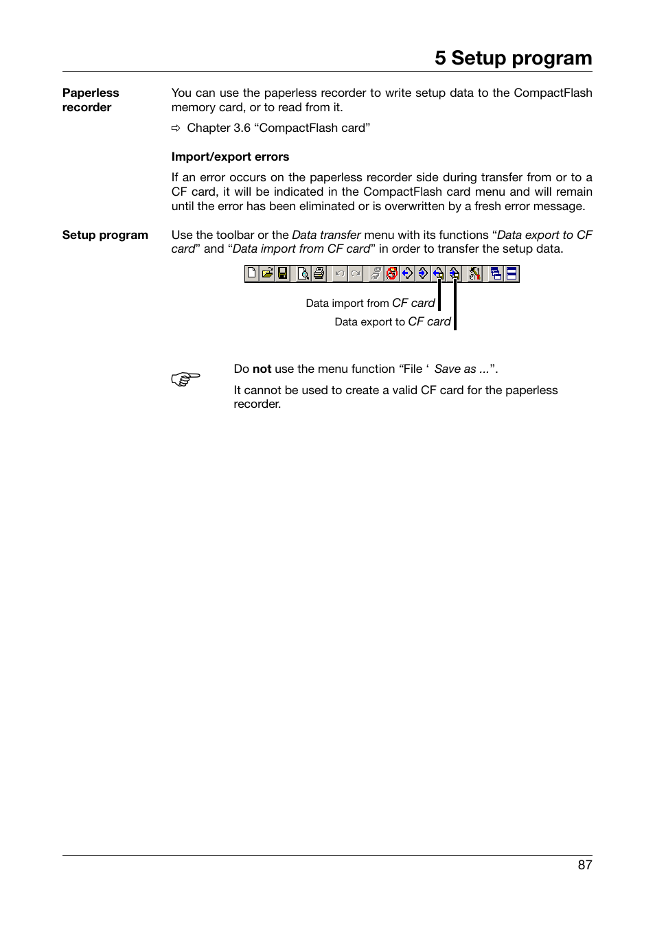 5 setup program | JUMO 706510 LOGOSCREEN 500 cf Operating Manual User Manual | Page 87 / 140