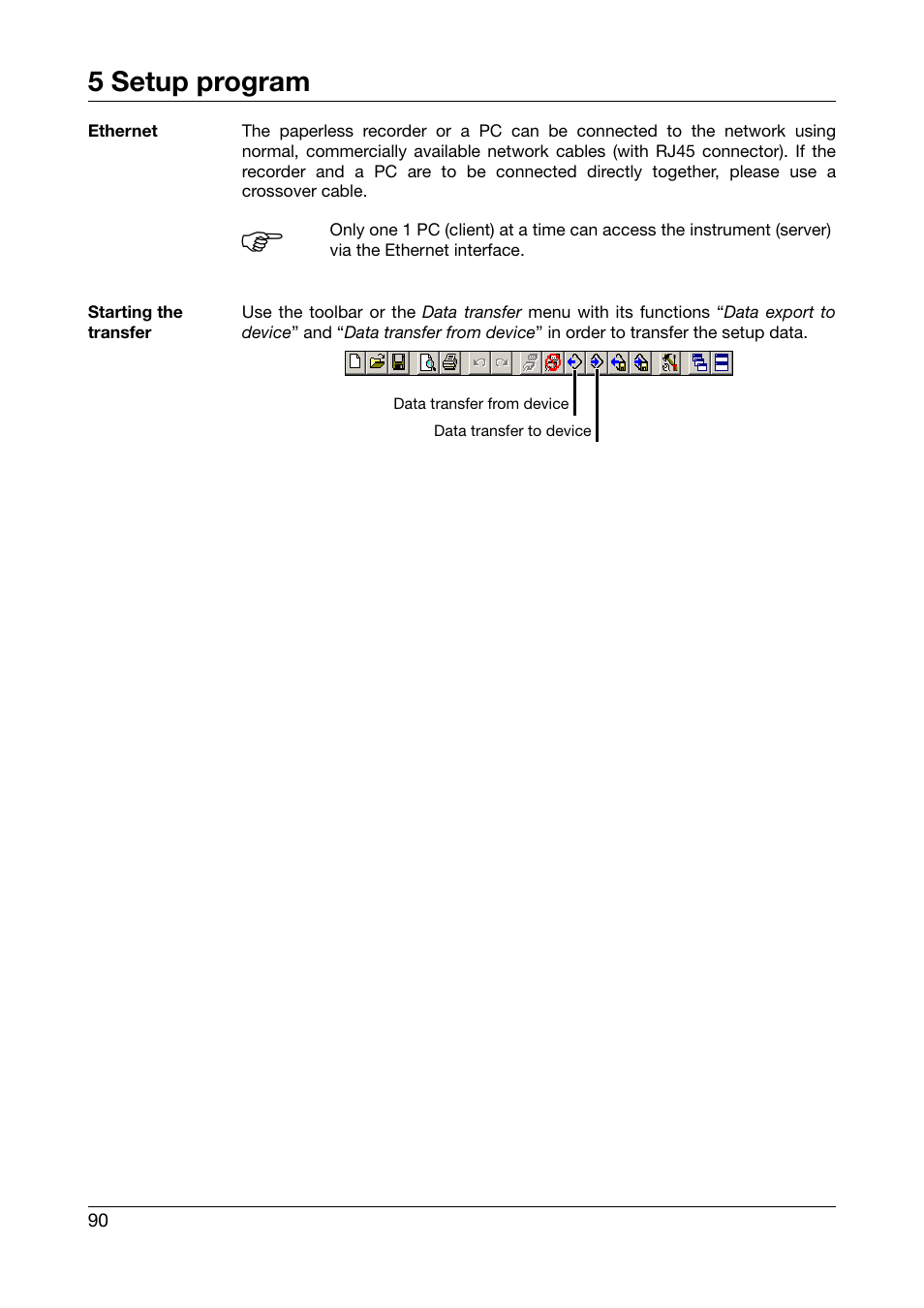5 setup program | JUMO 706510 LOGOSCREEN 500 cf Operating Manual User Manual | Page 90 / 140