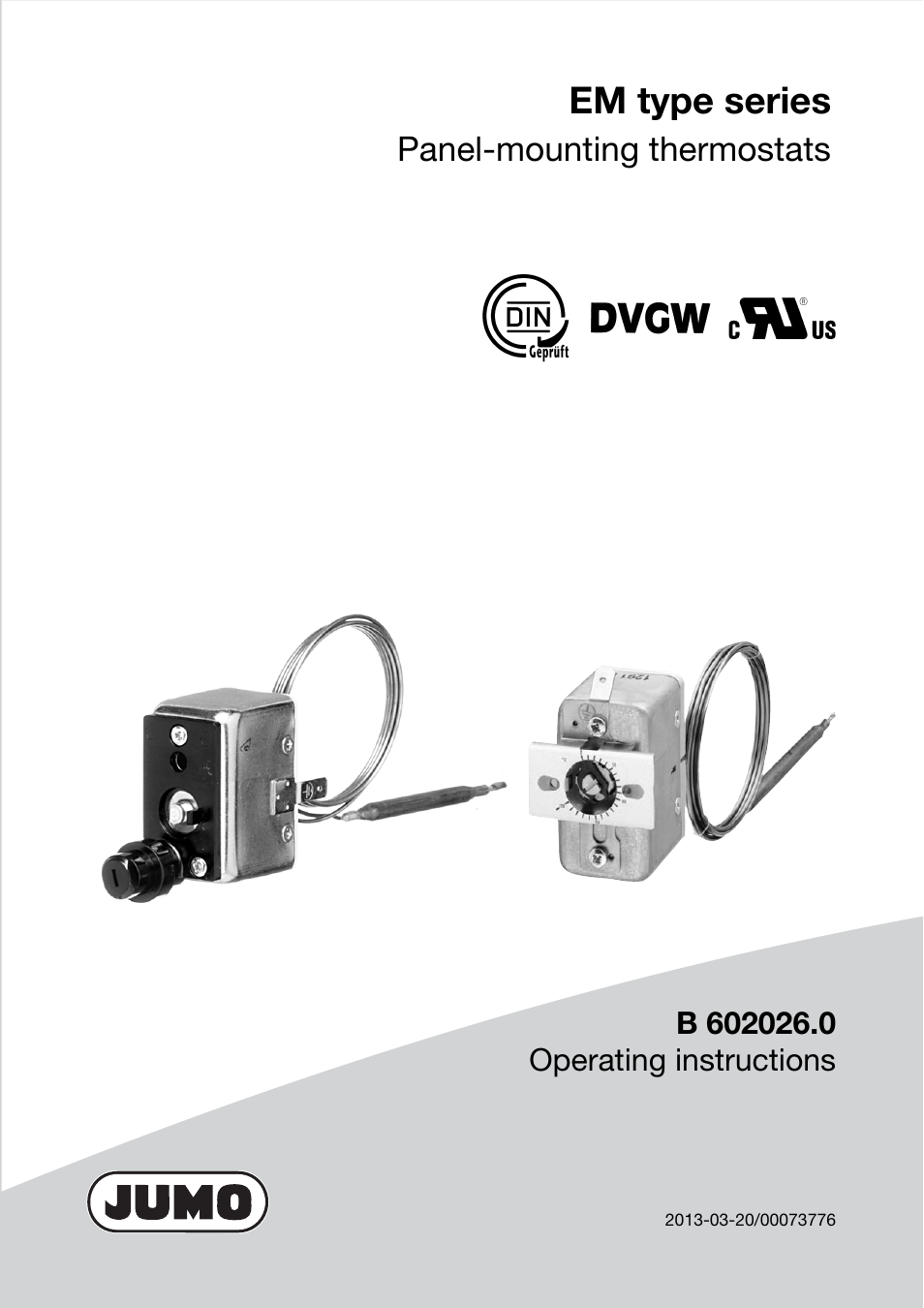 JUMO 60.2026 Panel-mounting thermostat, EM Operating Manual User Manual | 24 pages