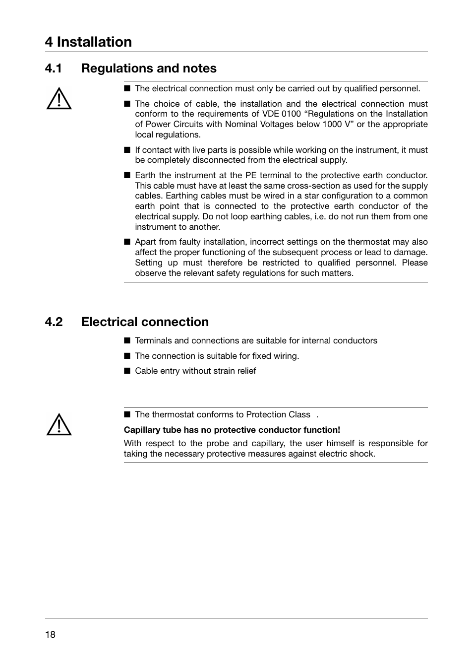 4 installation | JUMO 602021 Panel-Mounted Thermostat EM Series Up to 500C Operating Manual User Manual | Page 18 / 28