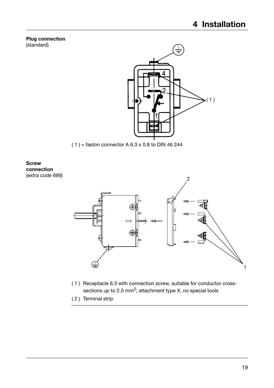 4 installation | JUMO 602021 Panel-Mounted Thermostat EM Series Up to 500C Operating Manual User Manual | Page 19 / 28