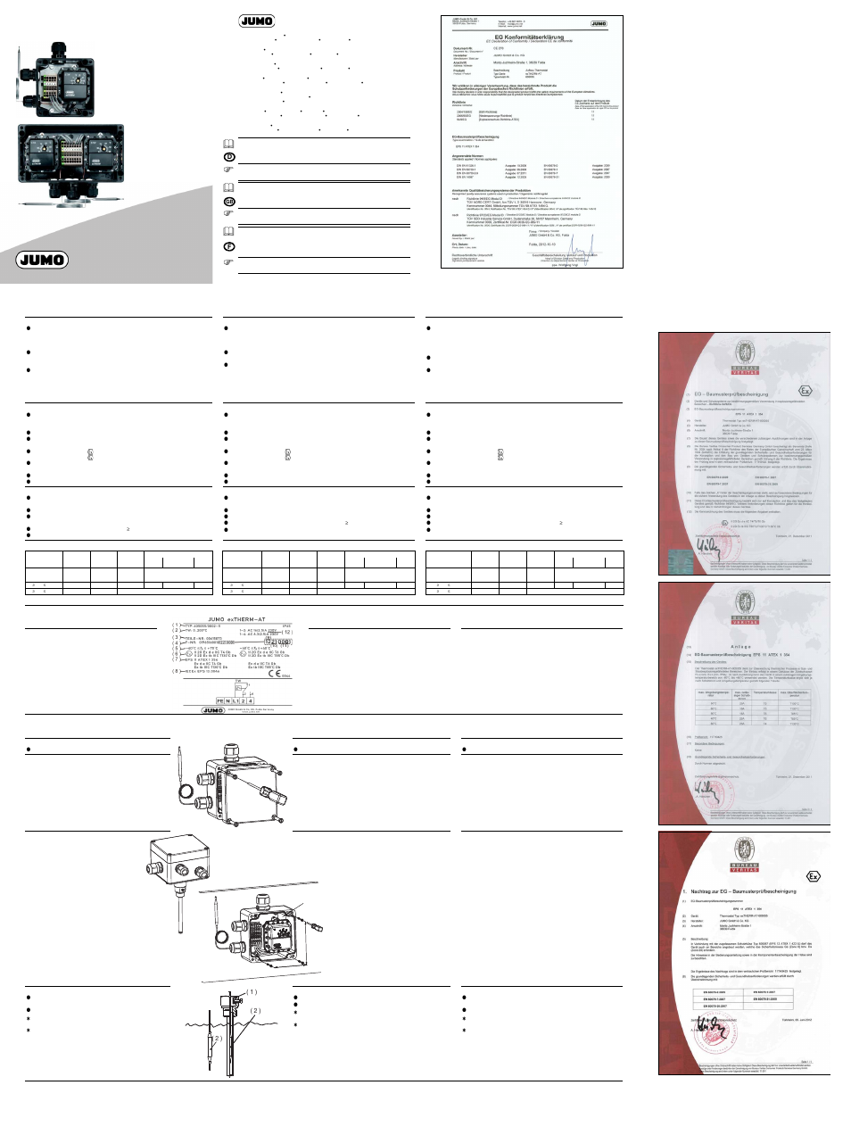 JUMO 605055 exTHERM-AT Operating Manual User Manual | 2 pages