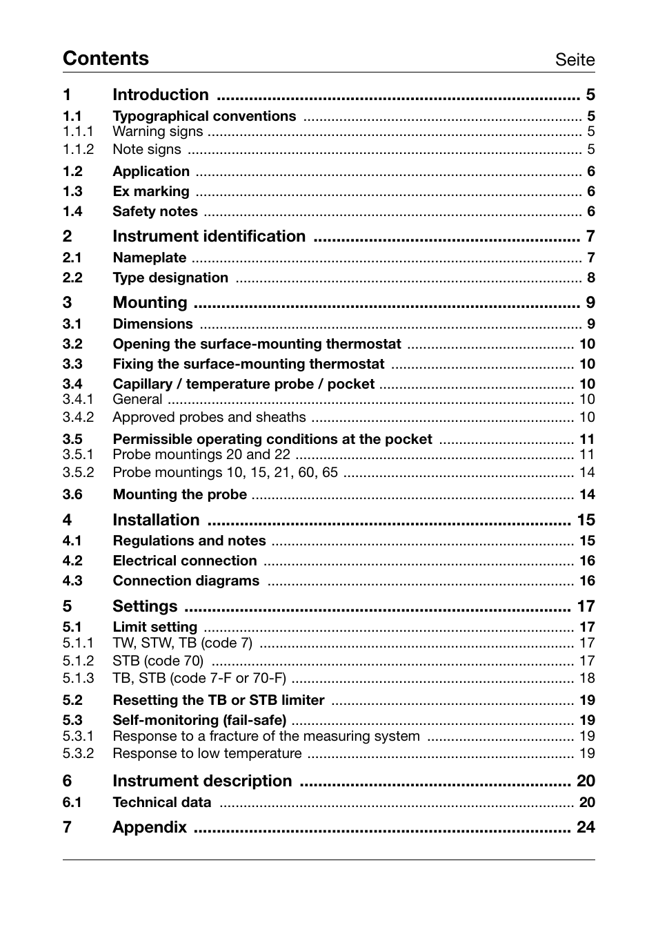 JUMO 60.5051 Explosion-protected surface-mounting thermostat, ATH-EXx Operating Manual User Manual | Page 3 / 32