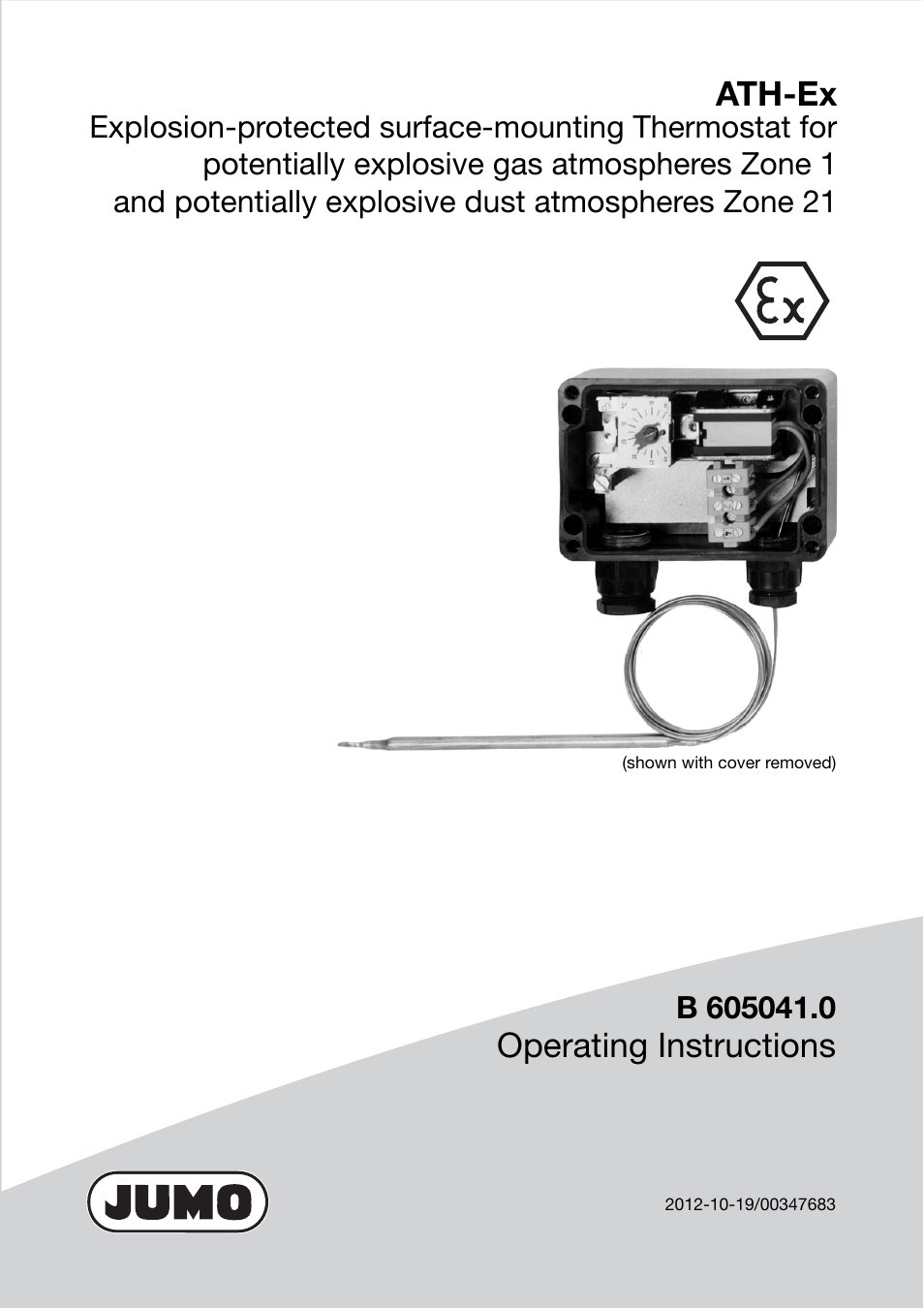JUMO 605041 Explosion-protected surface-mounting thermostat, ATH-EX Operating Manual User Manual | 24 pages