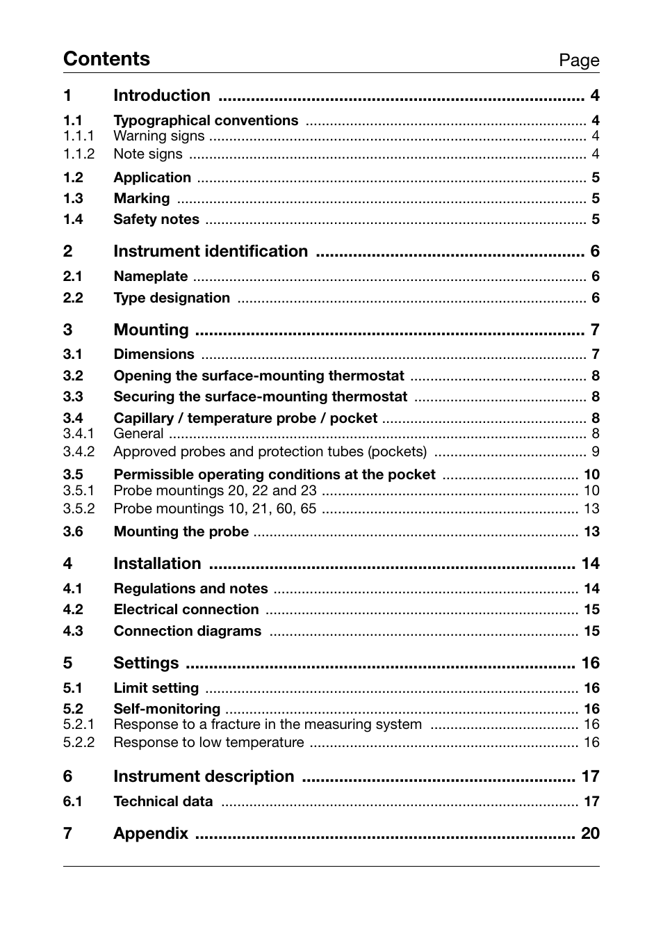 JUMO 605041 Explosion-protected surface-mounting thermostat, ATH-EX Operating Manual User Manual | Page 3 / 24