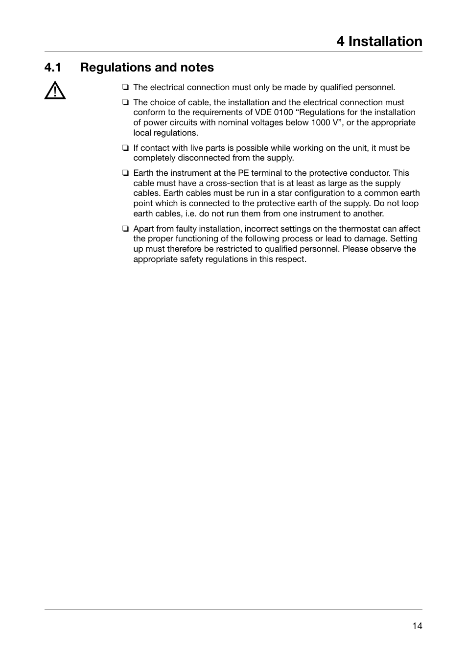 4 installation | JUMO 60.3031 Surface-mounting thermostats, ATH.-SE Operating Manual User Manual | Page 14 / 24