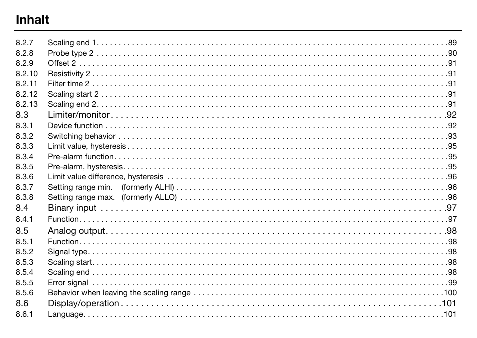 Inhalt | JUMO 14597 safetyM STB/STW Ex - Safety Temperature Limiter and Safety Temperature Monitor Operating Manual User Manual | Page 7 / 144