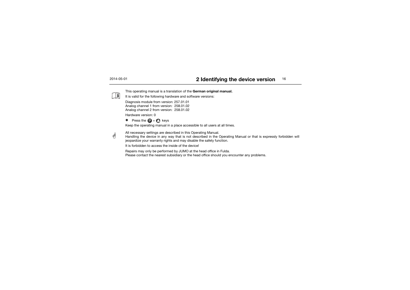 2 identifying the device version | JUMO 701150 14597 safetyM STB/STW - Safety Temperature Limiter and Safety Temperature Monitor Operating Manual User Manual | Page 16 / 116