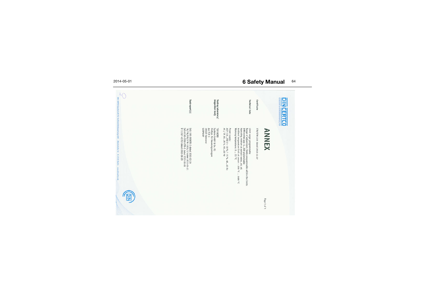 JUMO 701150 14597 safetyM STB/STW - Safety Temperature Limiter and Safety Temperature Monitor Operating Manual User Manual | Page 64 / 116