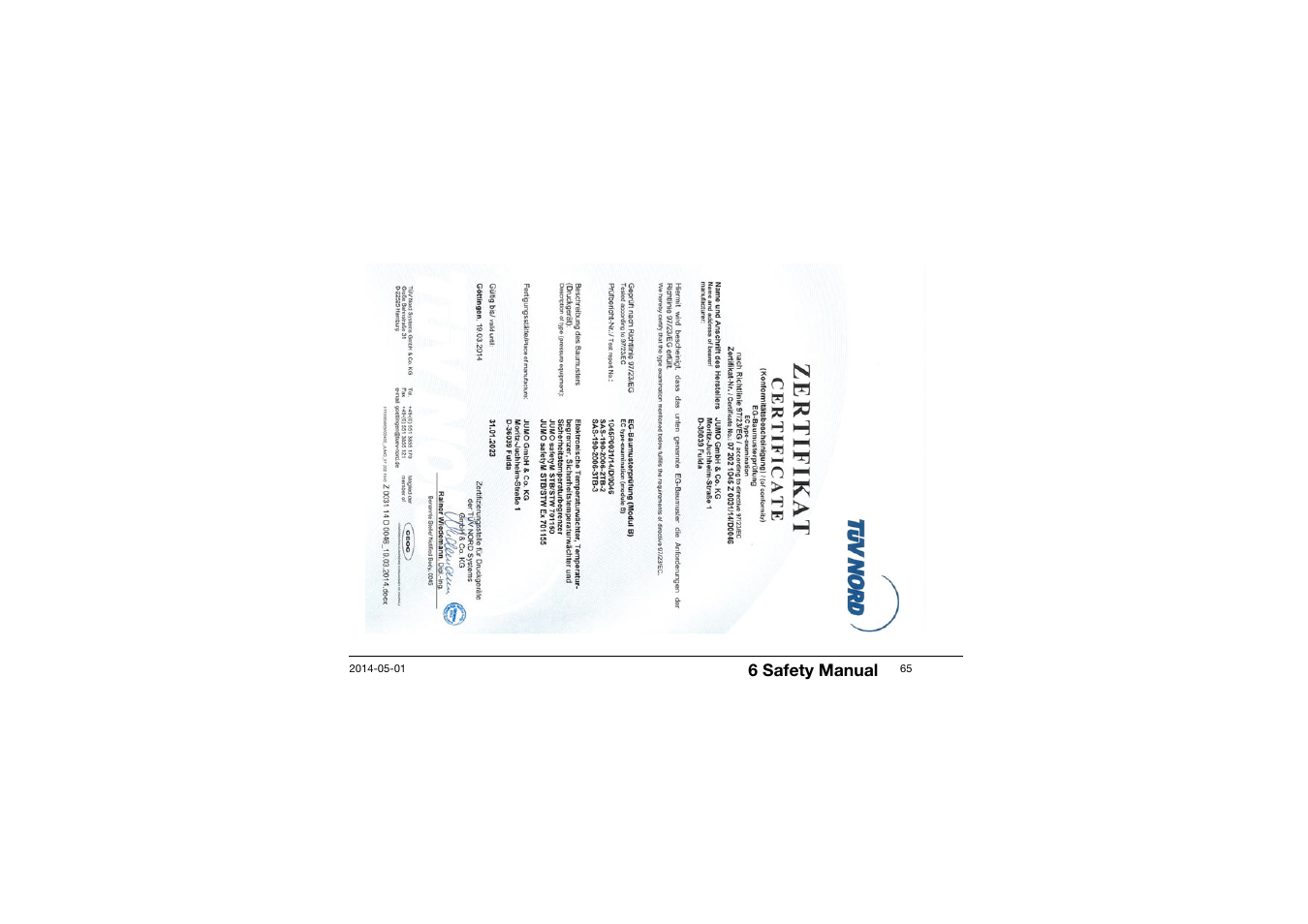 JUMO 701150 14597 safetyM STB/STW - Safety Temperature Limiter and Safety Temperature Monitor Operating Manual User Manual | Page 65 / 116
