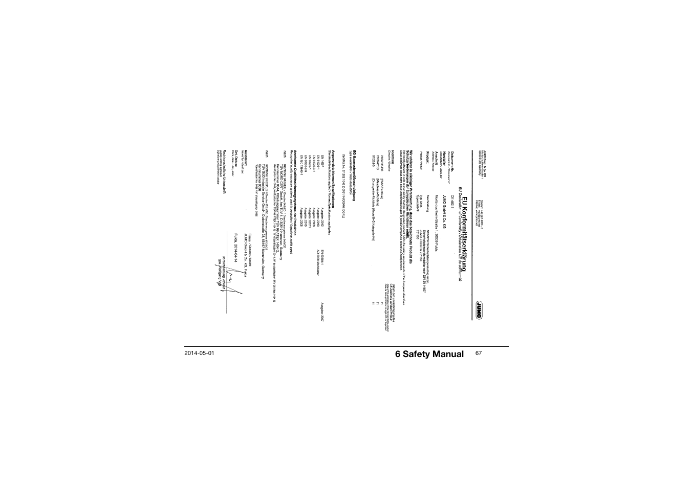 JUMO 701150 14597 safetyM STB/STW - Safety Temperature Limiter and Safety Temperature Monitor Operating Manual User Manual | Page 67 / 116