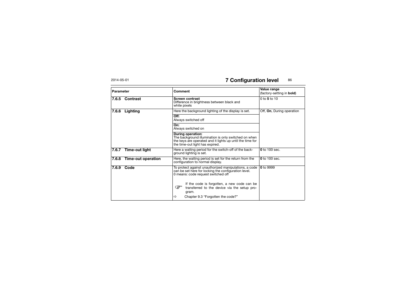 7 configuration level | JUMO 701150 14597 safetyM STB/STW - Safety Temperature Limiter and Safety Temperature Monitor Operating Manual User Manual | Page 86 / 116