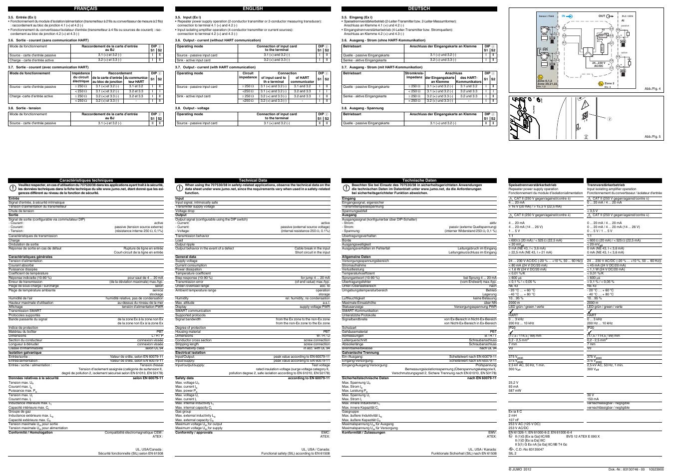 JUMO 707530 Ex-i Repeater Power Supply / Input Isolating Amplifier Operating Manual User Manual | Page 2 / 7