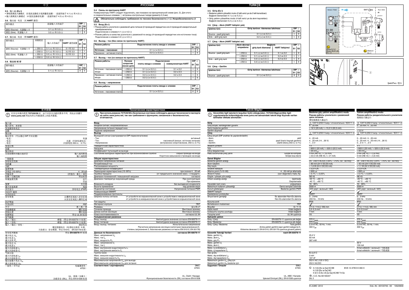 JUMO 707530 Ex-i Repeater Power Supply / Input Isolating Amplifier Operating Manual User Manual | Page 6 / 7