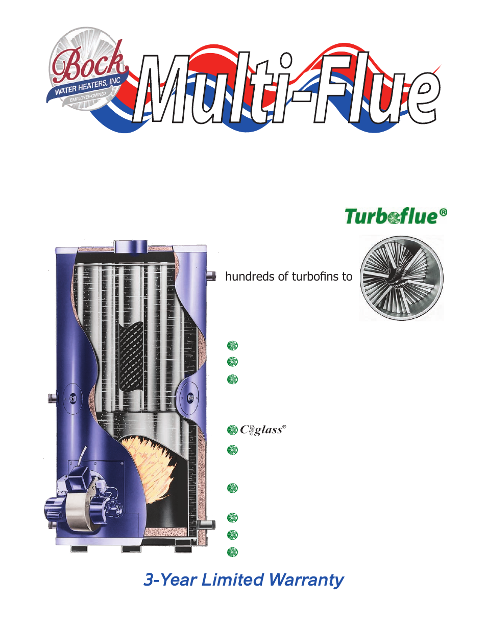 Bock Water heaters Commercial/Industrial Water Heaters User Manual | 2 pages