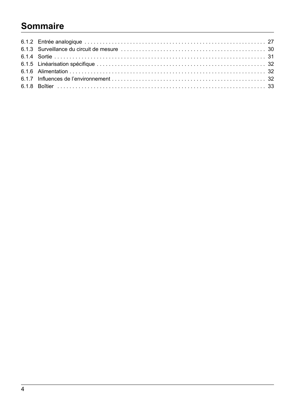 Sommaire | JUMO 707050 dTRANS T05 - Programmable 2-Wire Transmitter Operating Manual User Manual | Page 78 / 112