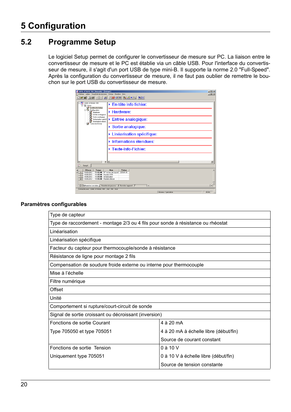 2 programme setup, Programme setup, 5 configuration | JUMO 707050 dTRANS T05 - Programmable 2-Wire Transmitter Operating Manual User Manual | Page 94 / 112