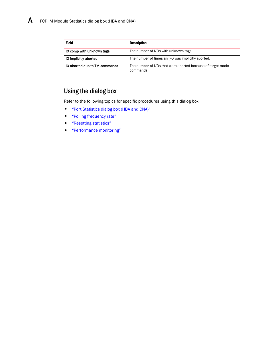 Using the dialog box | Brocade Communications Systems CNA User Manual | Page 122 / 228