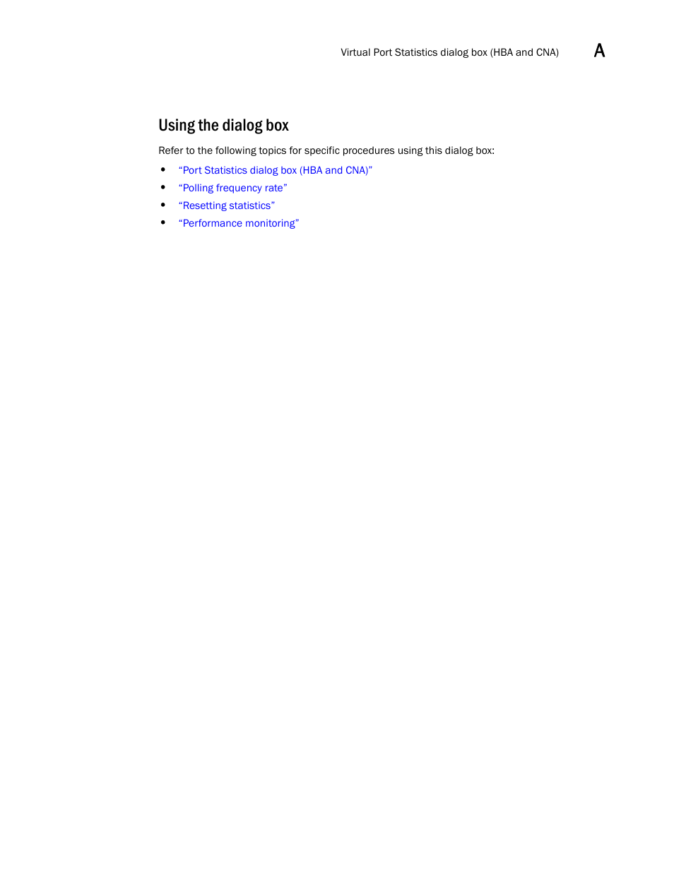 Using the dialog box | Brocade Communications Systems CNA User Manual | Page 157 / 228