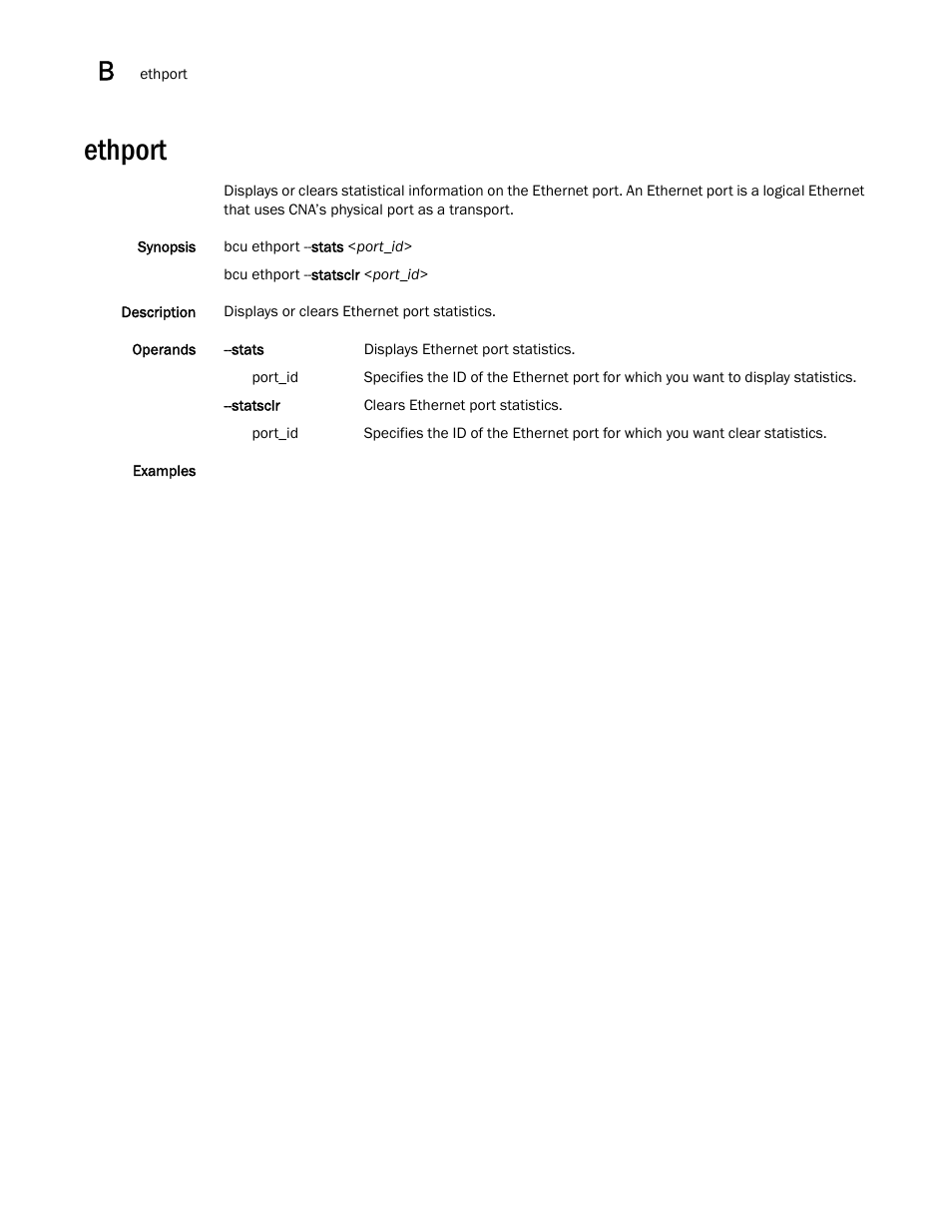 Ethport | Brocade Communications Systems CNA User Manual | Page 190 / 228