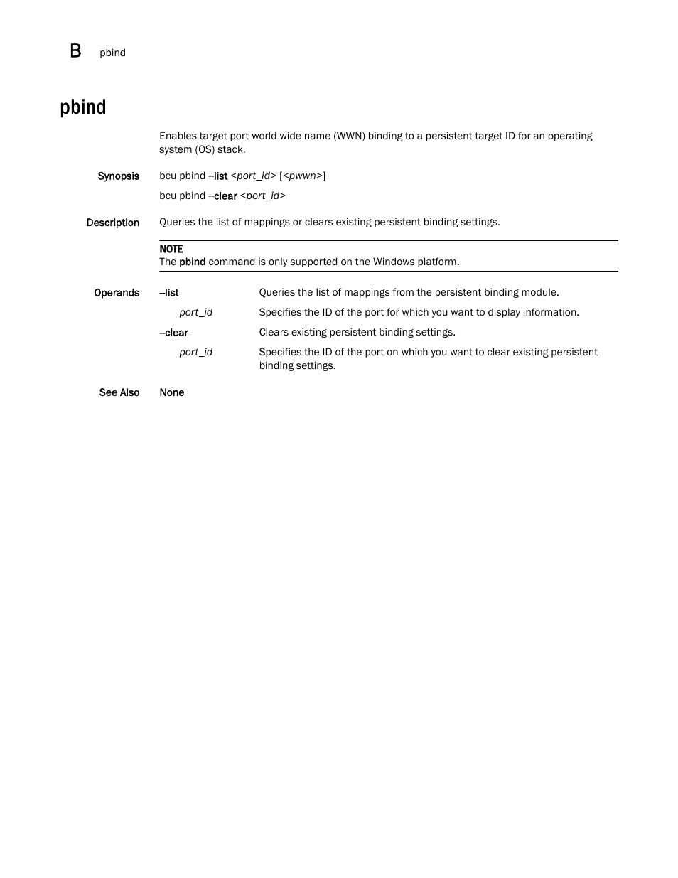 Pbind | Brocade Communications Systems CNA User Manual | Page 202 / 228