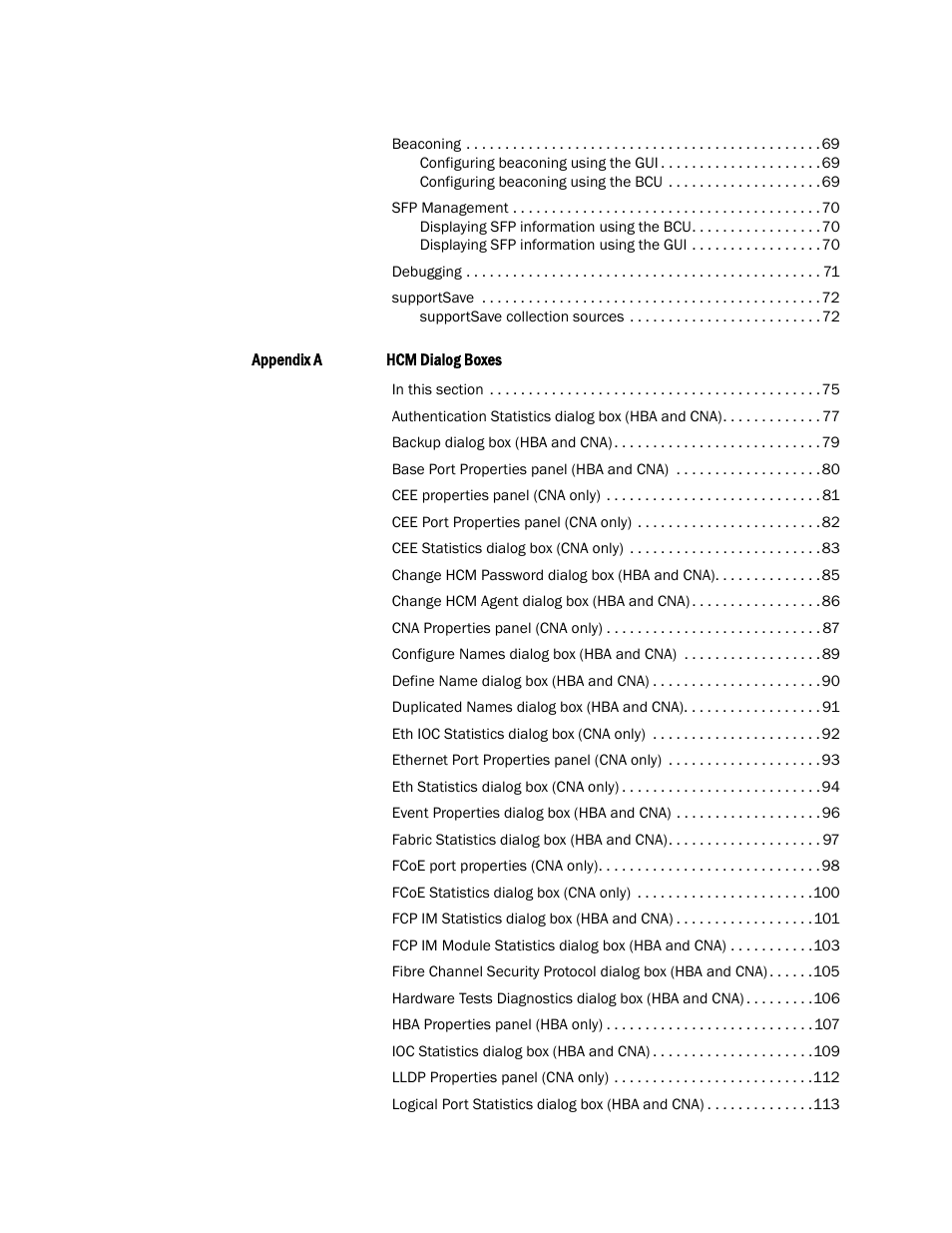 Brocade Communications Systems CNA User Manual | Page 6 / 228