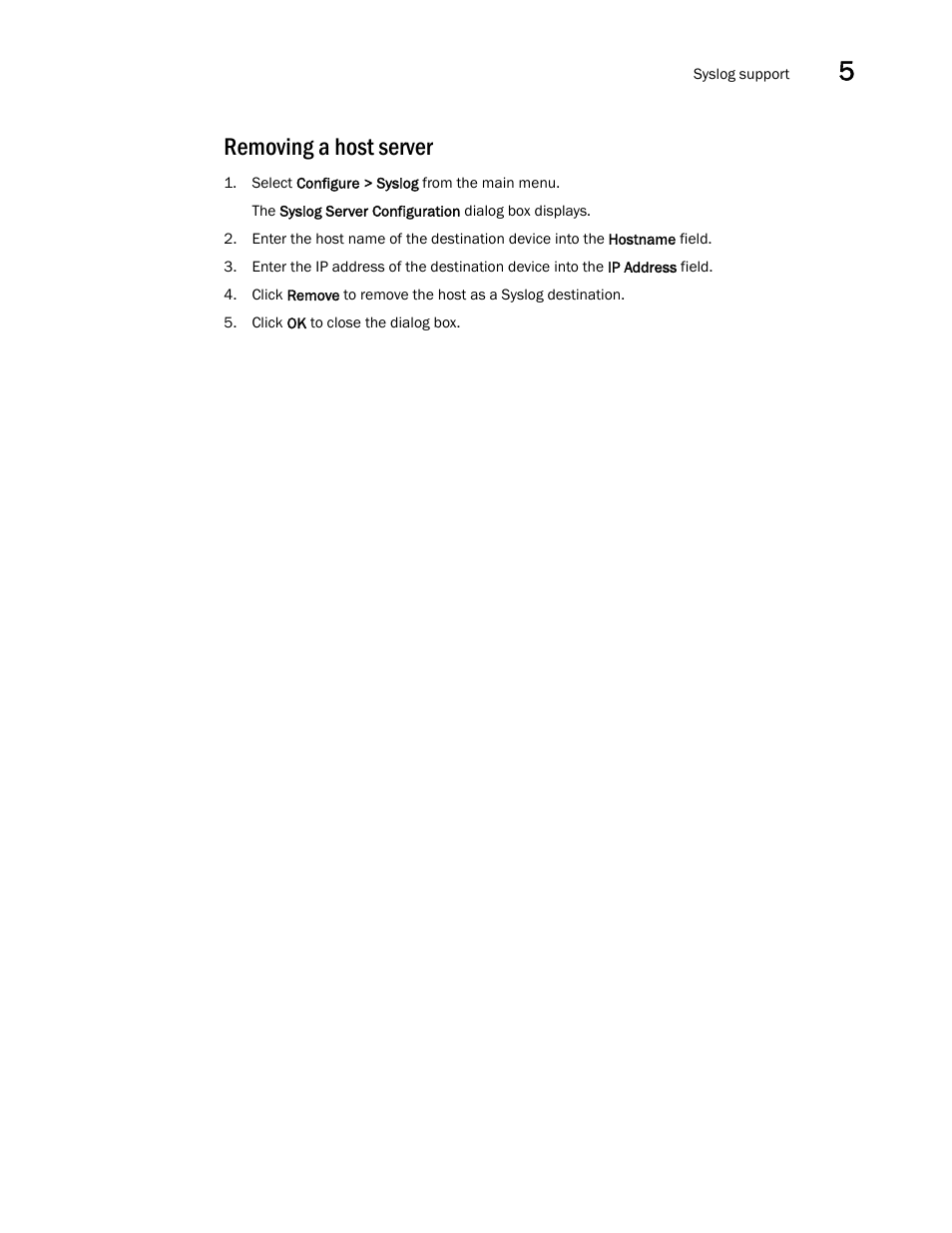 Removing a host server | Brocade Communications Systems CNA User Manual | Page 77 / 228