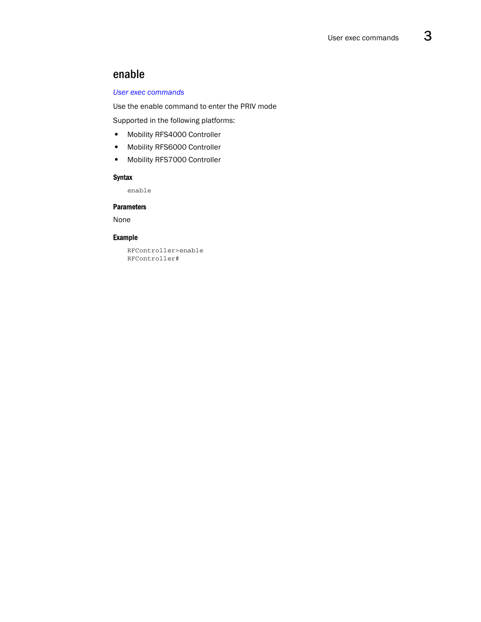Enable | Brocade Communications Systems RFS6000 User Manual | Page 163 / 839