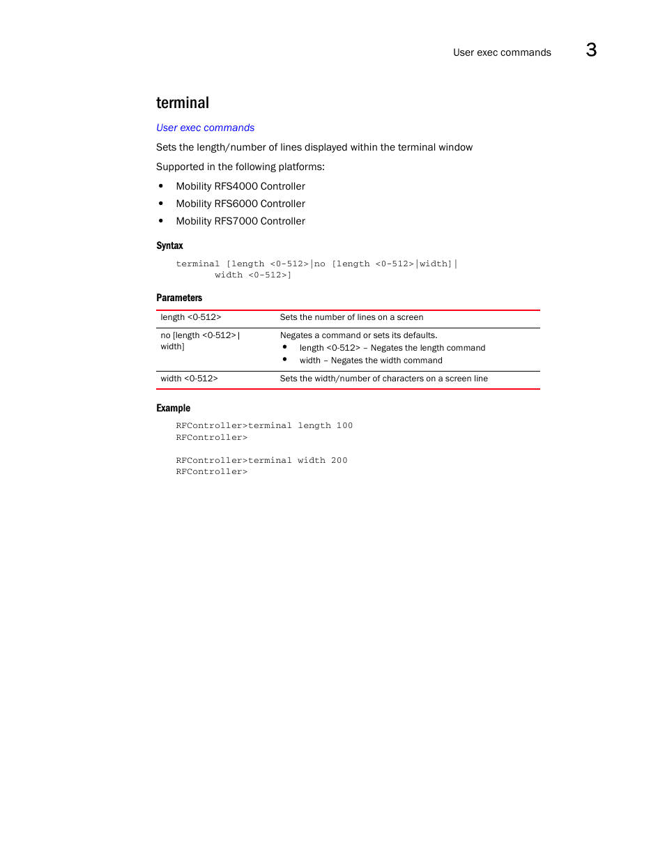 Terminal | Brocade Communications Systems RFS6000 User Manual | Page 169 / 839