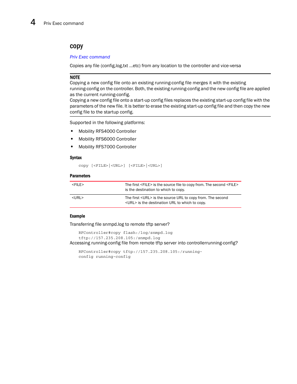 Copy | Brocade Communications Systems RFS6000 User Manual | Page 184 / 839