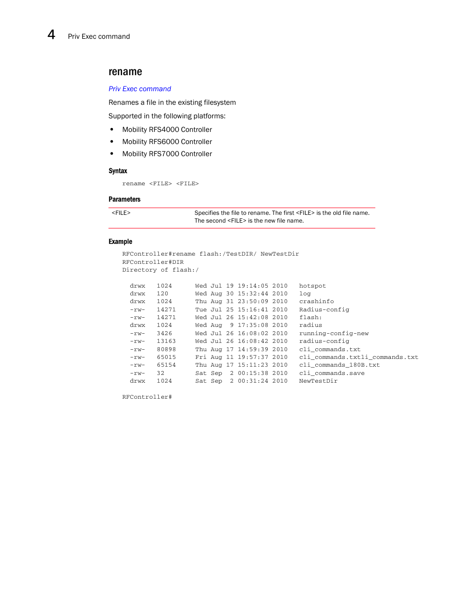 Rename | Brocade Communications Systems RFS6000 User Manual | Page 208 / 839