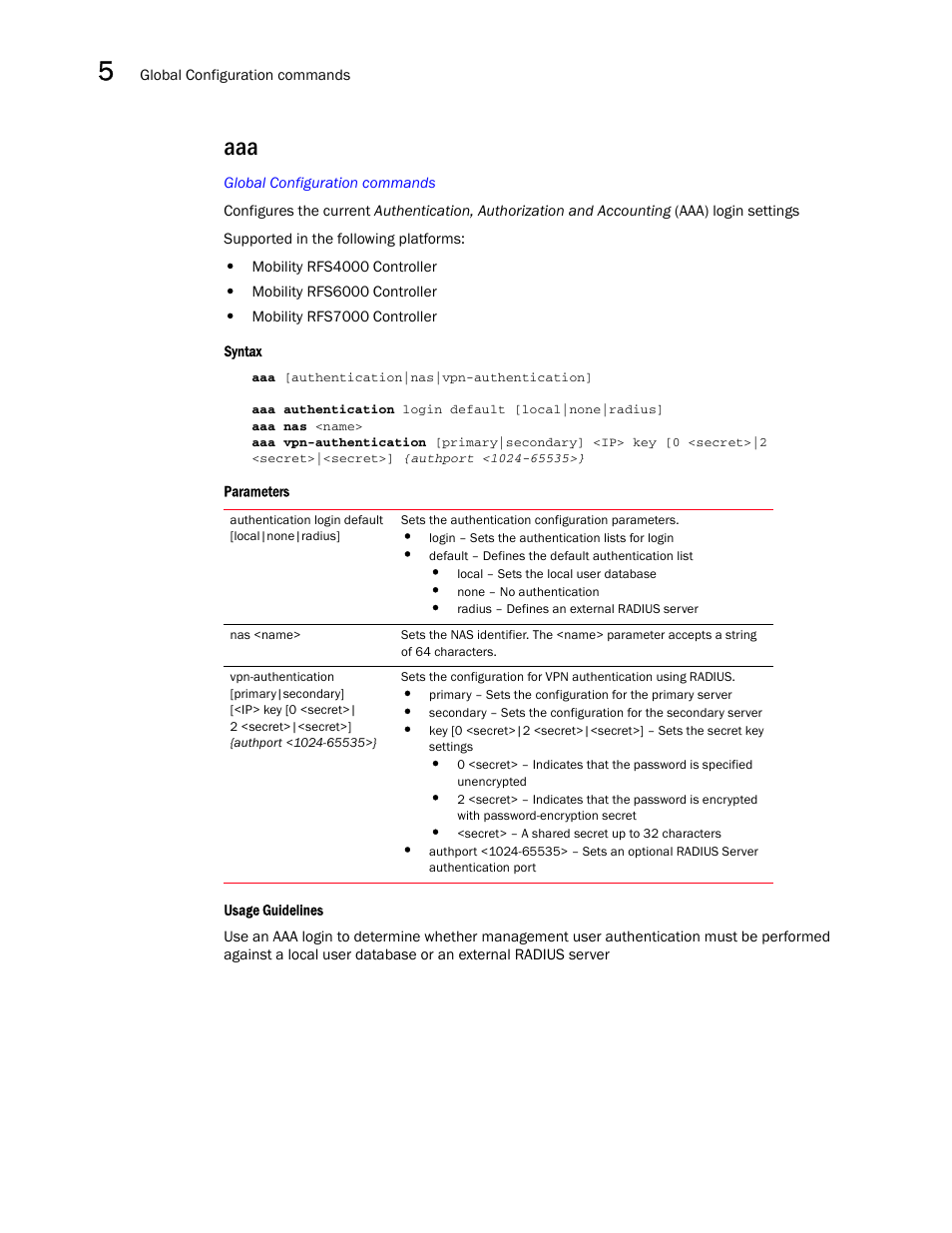 Brocade Communications Systems RFS6000 User Manual | Page 222 / 839