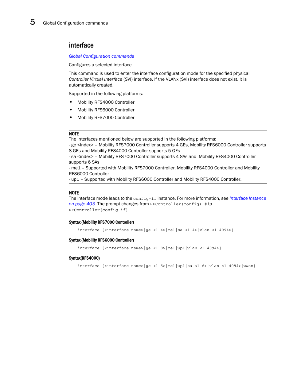 Interface | Brocade Communications Systems RFS6000 User Manual | Page 252 / 839