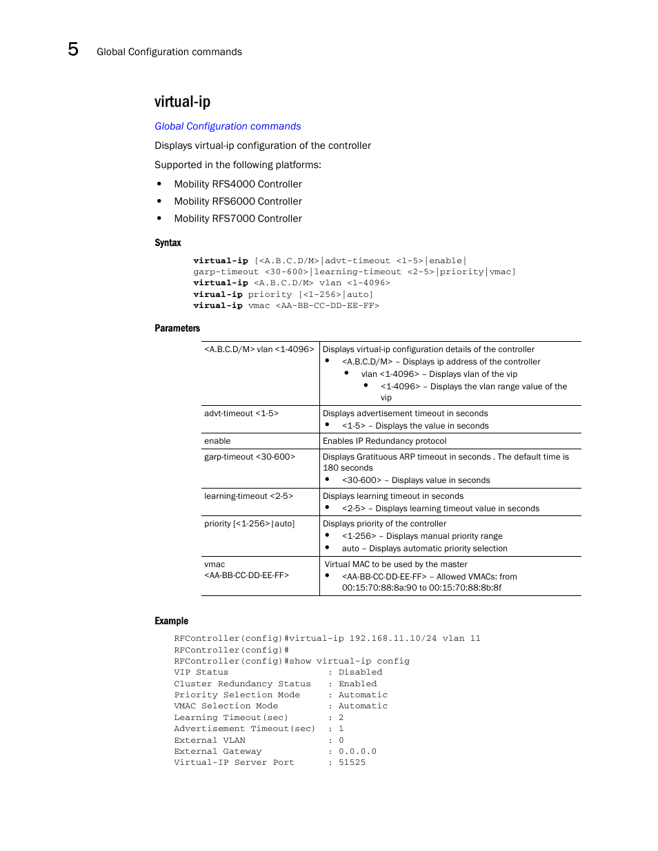 Virtual-ip | Brocade Communications Systems RFS6000 User Manual | Page 320 / 839