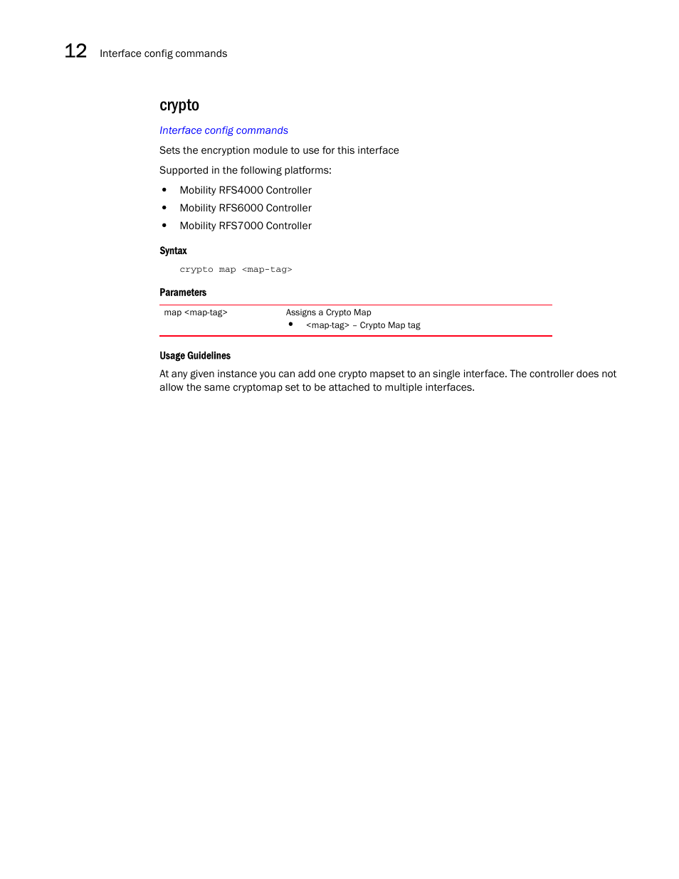 Crypto | Brocade Communications Systems RFS6000 User Manual | Page 408 / 839