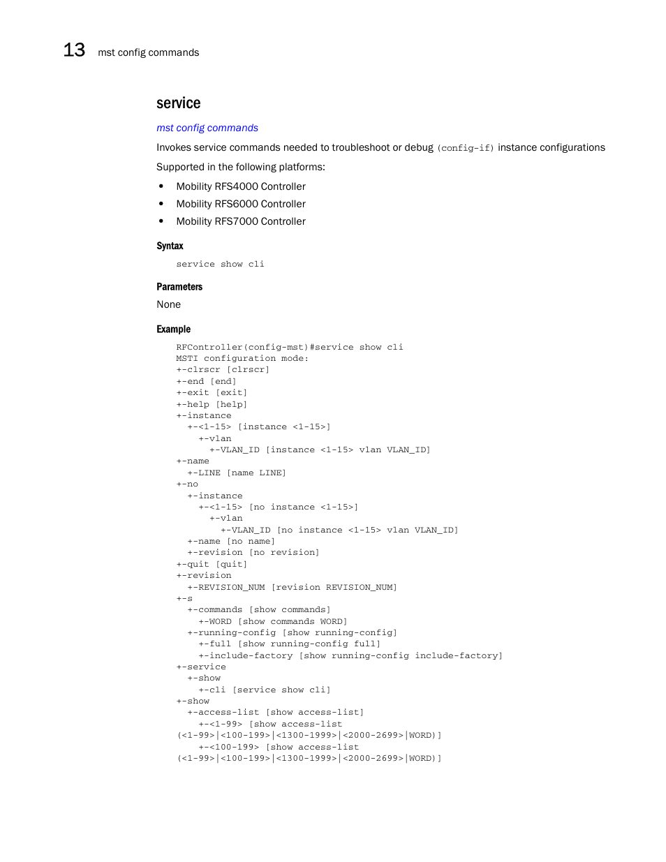 Service | Brocade Communications Systems RFS6000 User Manual | Page 446 / 839
