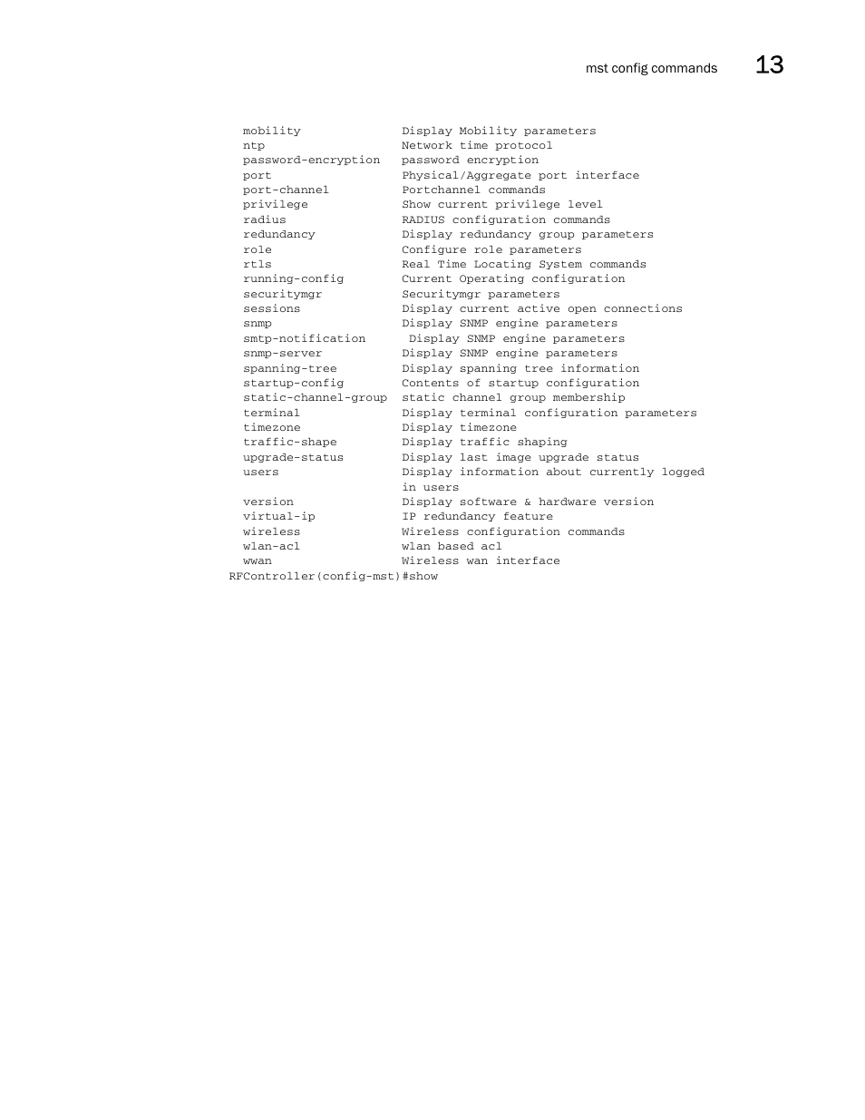 Brocade Communications Systems RFS6000 User Manual | Page 449 / 839