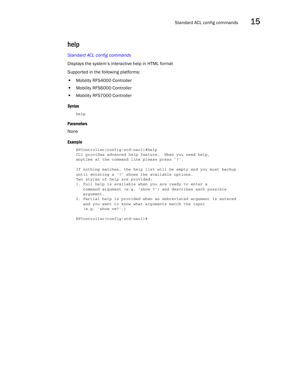 Help | Brocade Communications Systems RFS6000 User Manual | Page 479 / 839