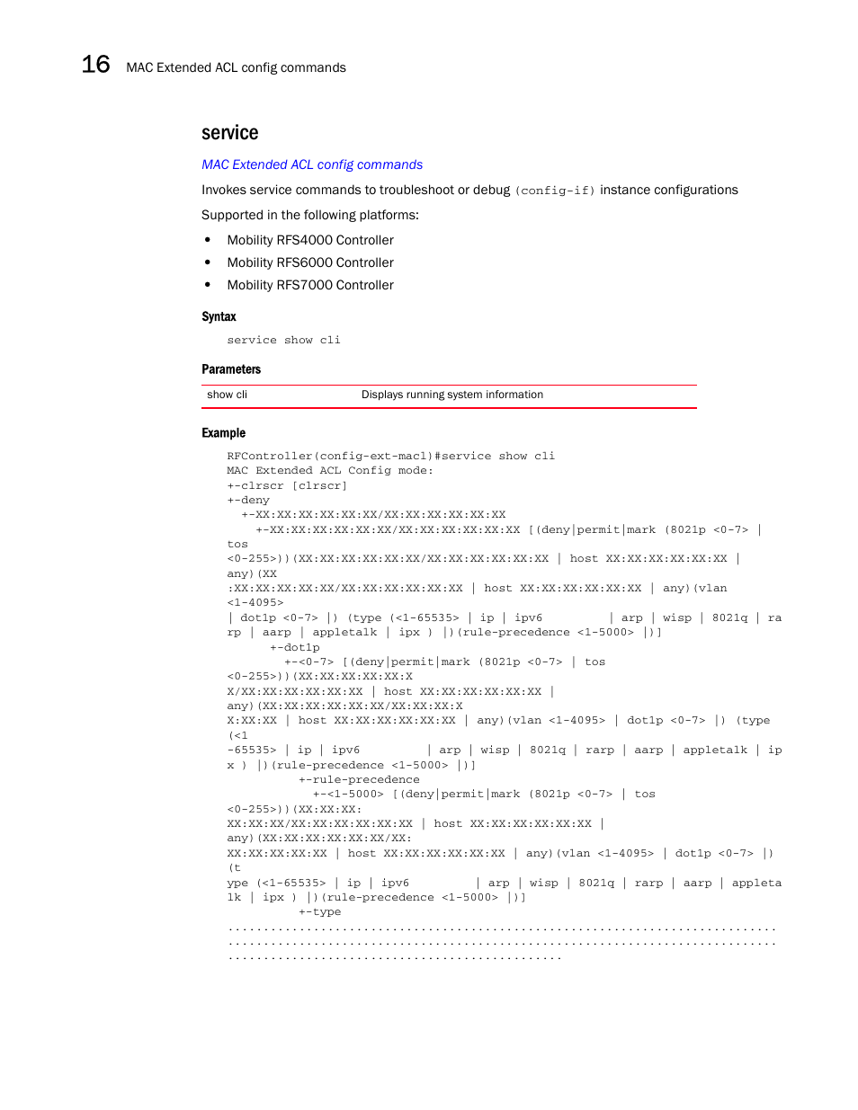 Service | Brocade Communications Systems RFS6000 User Manual | Page 504 / 839