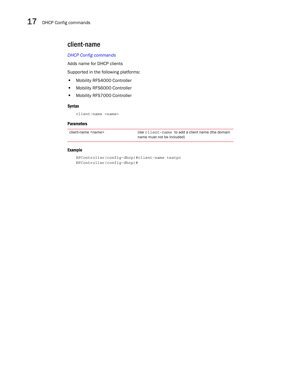 Client-name | Brocade Communications Systems RFS6000 User Manual | Page 516 / 839