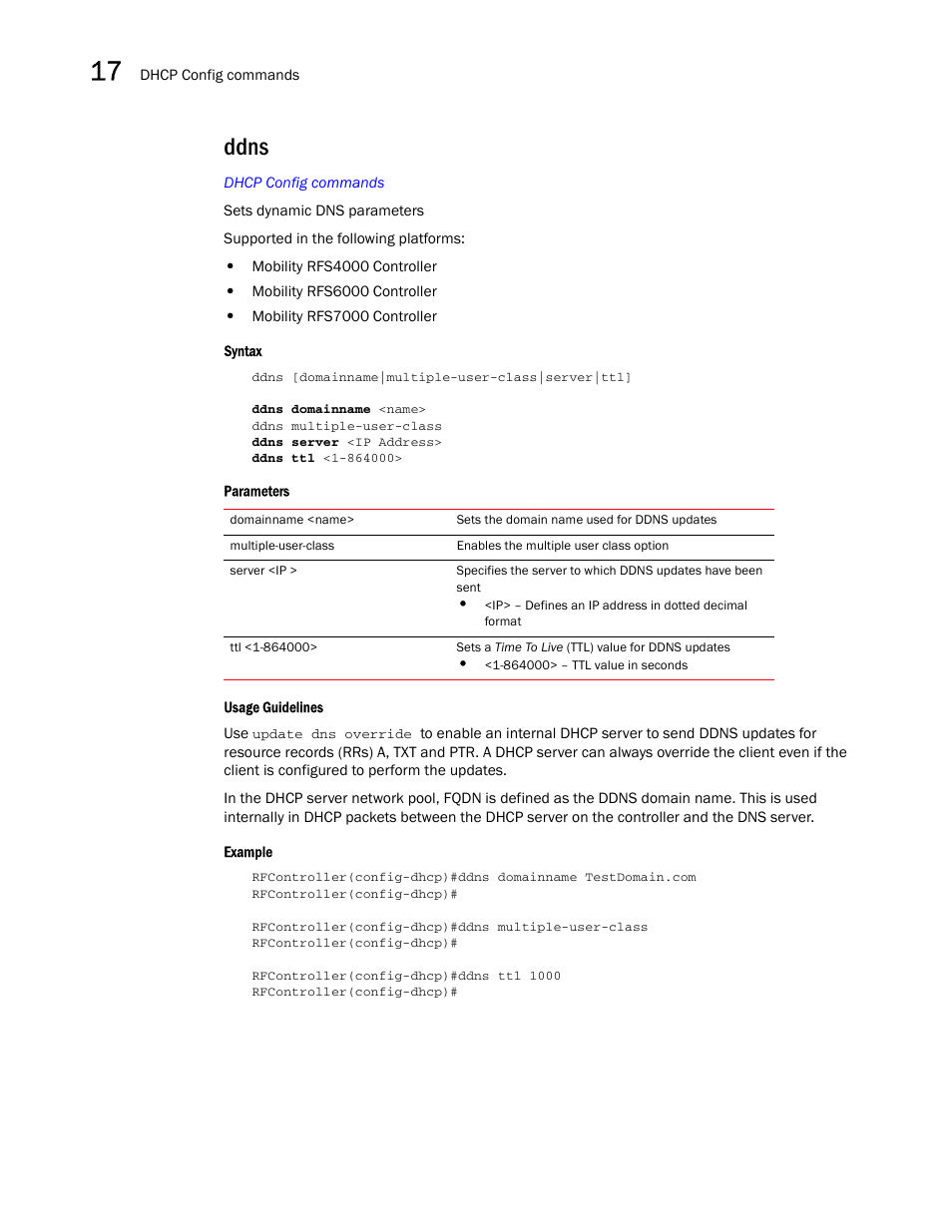 Ddns | Brocade Communications Systems RFS6000 User Manual | Page 518 / 839