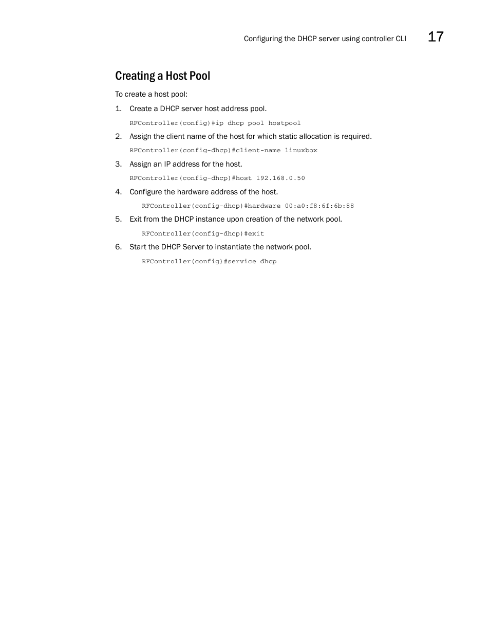 Creating a host pool | Brocade Communications Systems RFS6000 User Manual | Page 541 / 839