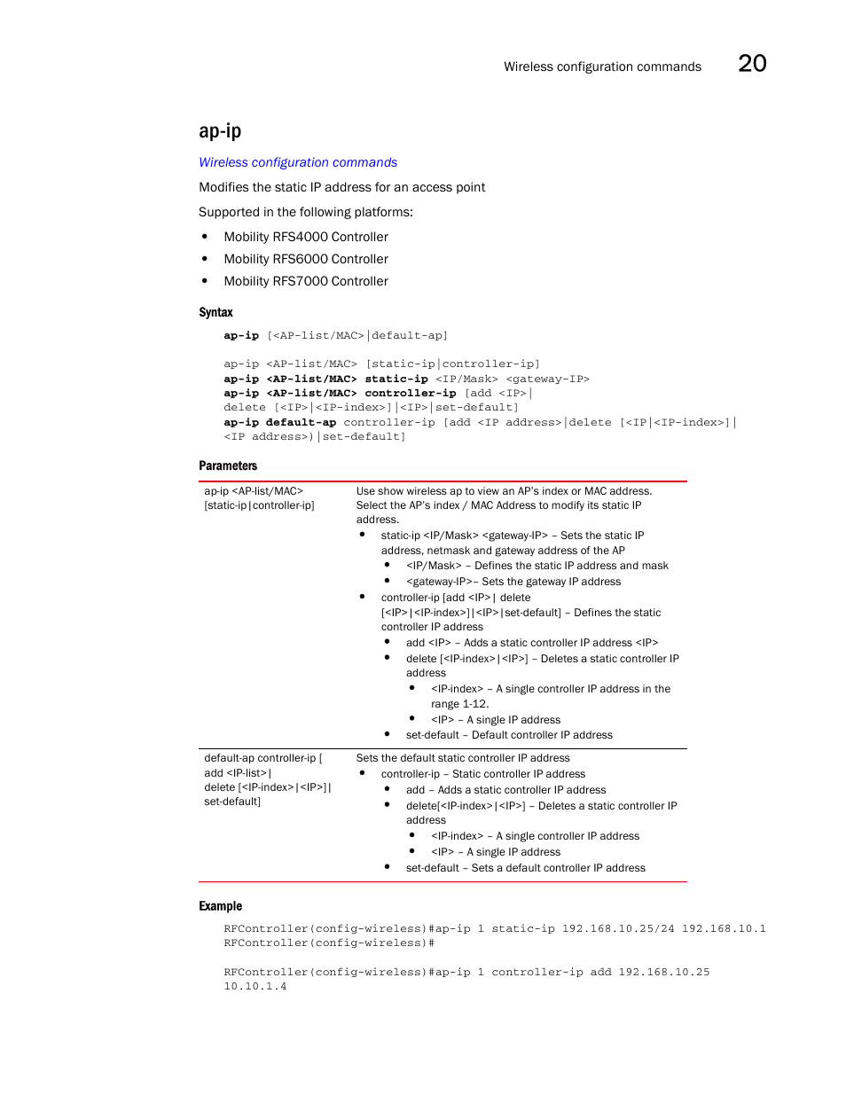 Ap-ip | Brocade Communications Systems RFS6000 User Manual | Page 607 / 839