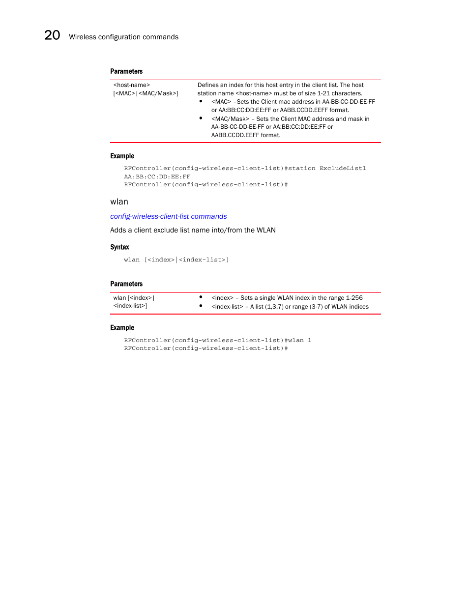 Wlan | Brocade Communications Systems RFS6000 User Manual | Page 616 / 839